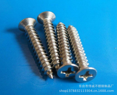 【現(xiàn)貨供應(yīng)不銹鋼沉頭自攻釘(201/304)】?jī)r(jià)格,廠家,圖片,螺釘/螺絲釘,東臺(tái)市偉誠(chéng)不銹鋼制品廠-